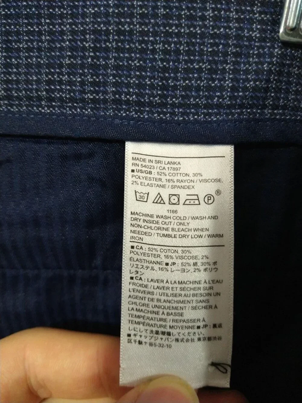 Banana Republic Pants Mens 32x32 Blue Plaid Slim Tapered Fit Textured Flat Front